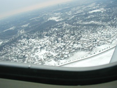 Arial photo of Des Moines Iowa - 4 December 2003