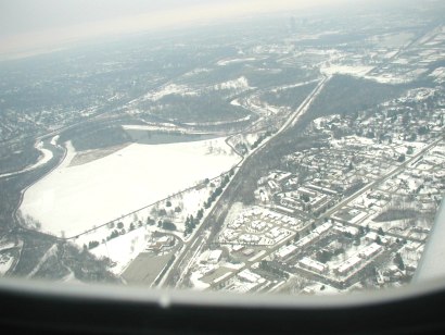 Arial photo of Des Moines Iowa - 4 December 2003