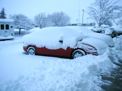 My rental car, Fort Dodge Iowa - 3 December 2003