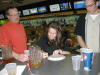 Amie calculating the final scores (on a plate)