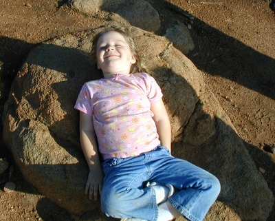 Sianna taking a break coming down