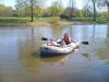 Daniel, Nathan & Sianna in the boat at Ellis Park - 23 April 2006