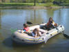 Daniel, Nathan & Sianna in the boat at Ellis Park - 23 April 2006