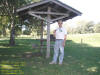 "Picnic in the Park"  This was the 3rd of 19 that I found during this years Hike -n- Seek 2007 Event in Marshalltown.  This one was probably the most difficult for me.  I looked in the typical hiding spots then finally I looked up and spotted this rascal!  CW: Lunch Time, TFTC!!!