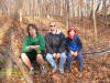 Daniel, Jef & Nathan near the "A4Effort" Cache.  North Coralville IA.  13 November 2005