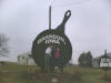 Me and Nathan 'frying' in the "Iowa's Biggest Fryin' Pan; Brandon IA - 27 Nov 2005