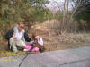 Me, Sianna & Geo-Pup at Lily Lake Cache - Amana IA, 11 March 2006