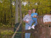 Me and Nathan near "A Pleasant Cache".  Near Pleasant Creek State Park, IA; 16 October 2005