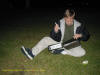 SuperGoober checking the cache late at night (15 May 2005)