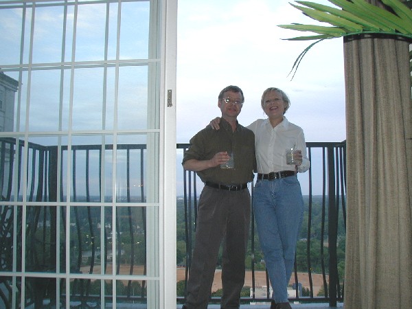 Me and Debbie on her balcony in Atlanta Georgia, 04 May 2005