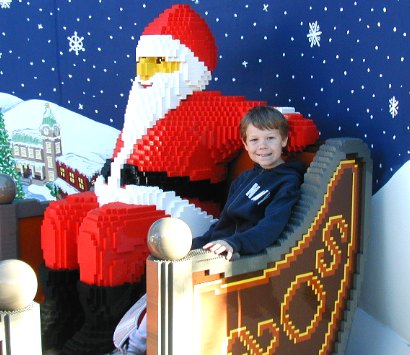 Nathan with LEGO-Claus - 18 September 2003