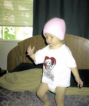 Sianna Dancing on the Bed, 20 April 2000