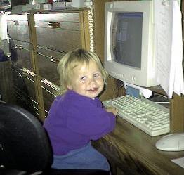 Sianna hard at work! 20 April 2000