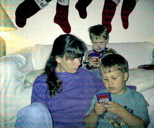 Jacquie, Daniel & Nathan at Christmas